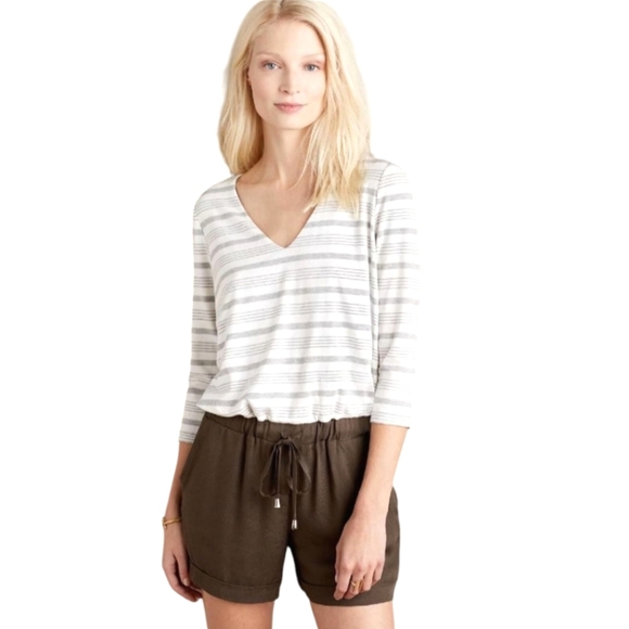 Anthropologie Elevenses Rayon Blend Romper - Picture 1 of 16